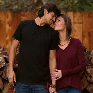 Mens Short Sleeve Crew Neck Tee Shirt / Black